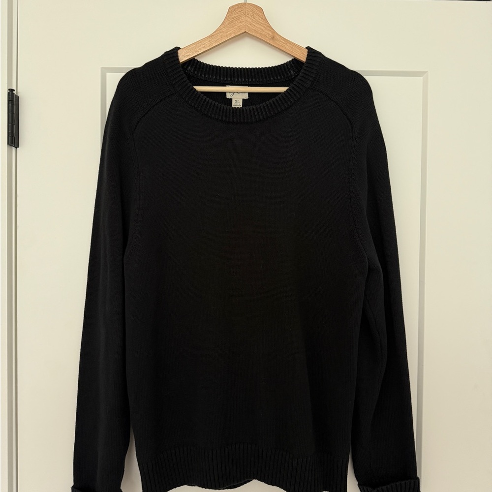 Black JCrew Cotton Men's Sweater